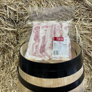 Cooked smoked flavor vacuum packed bacon